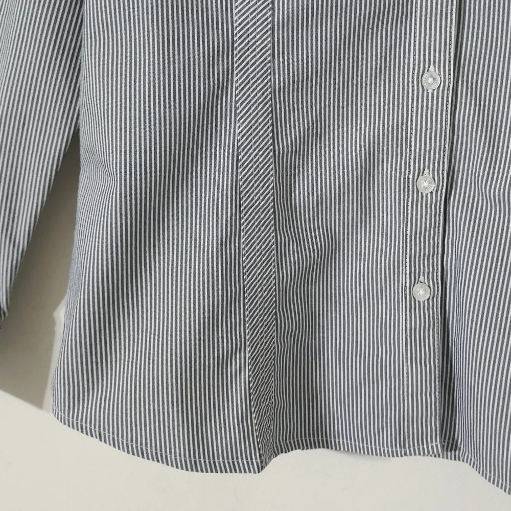 ✨️4/$20. Original Essential Shirt, Button Down Career Wear, Fitted Pin Stripe, M - Picture 6 of 15